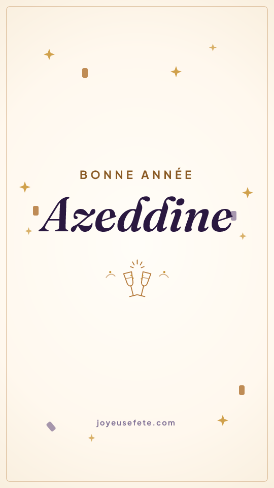 Image « Bonne année Azeddine » au format story