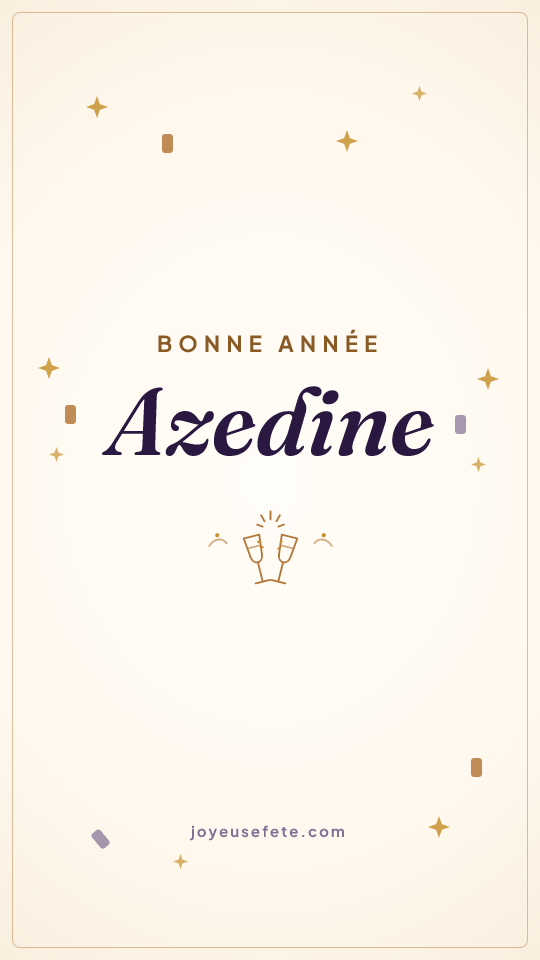 Image « Bonne année Azedine » au format story