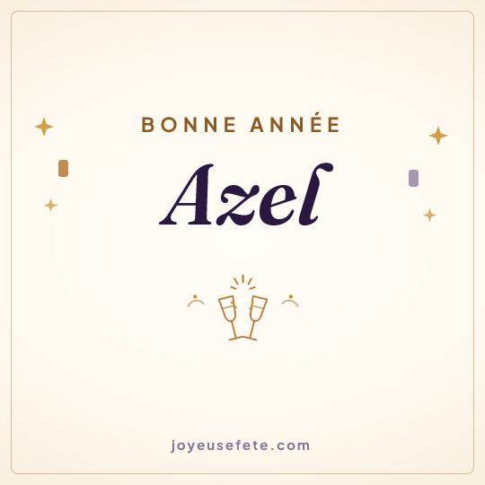 Image carrée « Bonne année Azel » pour WhatsApp