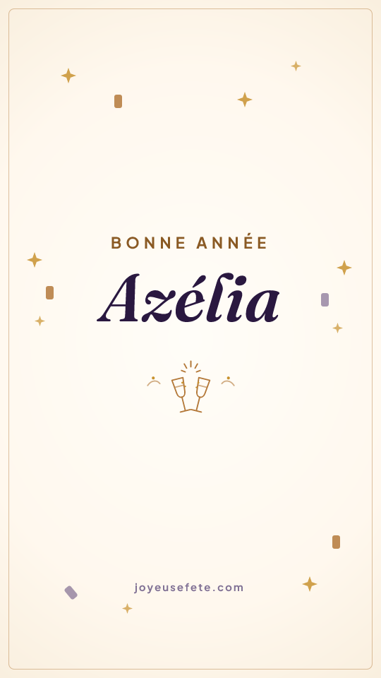 Image « Bonne année Azélia » au format story