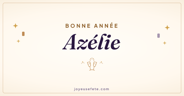 Image « Bonne année Azélie » au format large