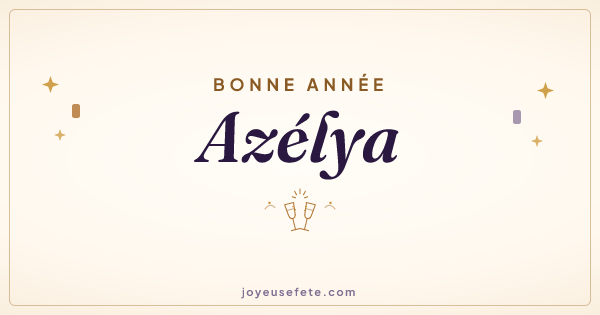 Image « Bonne année Azélya » au format large