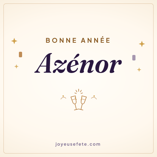 Image carrée « Bonne année Azénor » pour WhatsApp