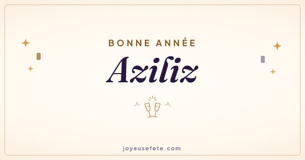 Image « Bonne année Aziliz » au format large