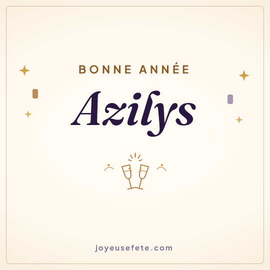 Image carrée « Bonne année Azilys » pour WhatsApp