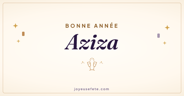 Image « Bonne année Aziza » au format large