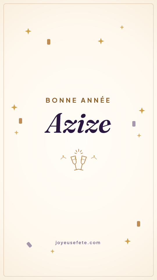 Image « Bonne année Azize » au format story