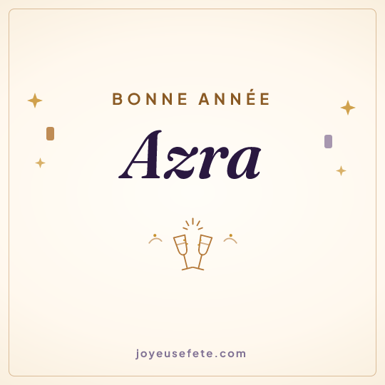 Image carrée « Bonne année Azra » pour WhatsApp