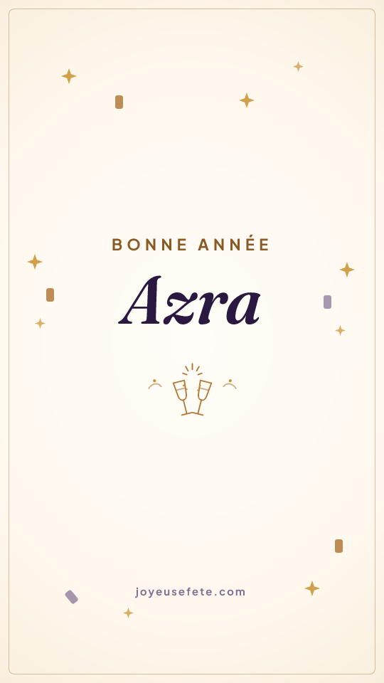 Image « Bonne année Azra » au format story