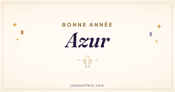 Image « Bonne année Azur » au format large