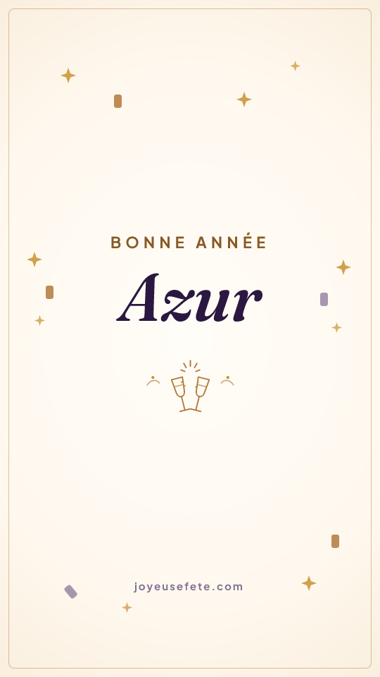 Image « Bonne année Azur » au format story