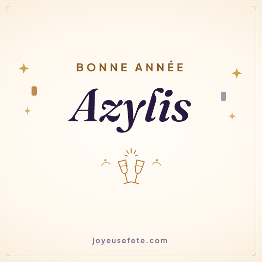 Image carrée « Bonne année Azylis » pour WhatsApp