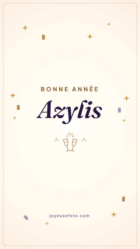 Image « Bonne année Azylis » au format story