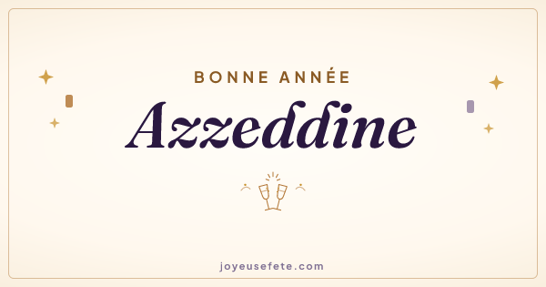 Image « Bonne année Azzeddine » au format large