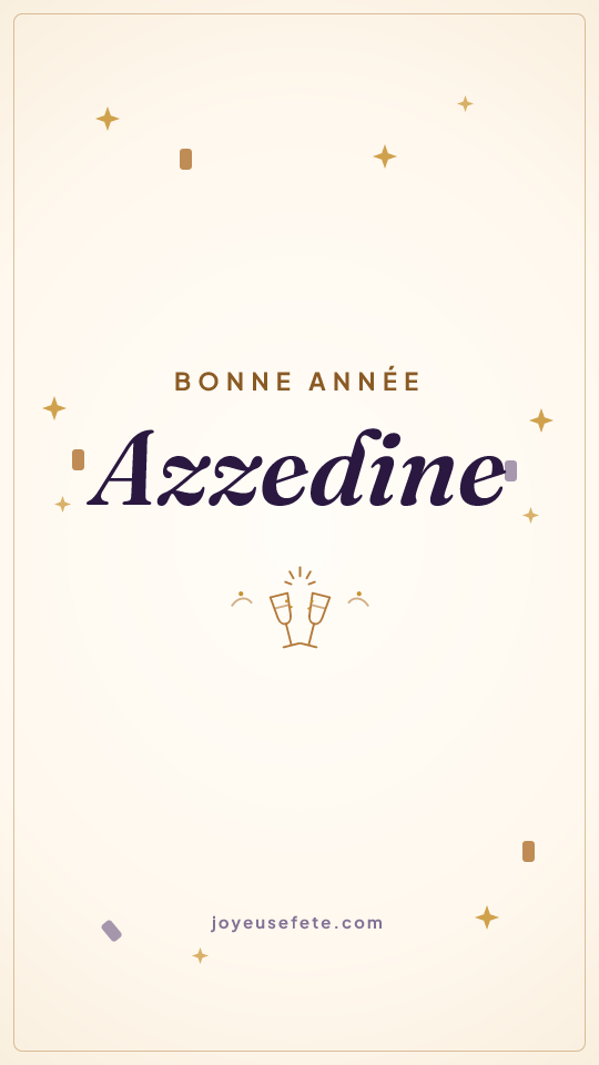 Image « Bonne année Azzedine » au format story
