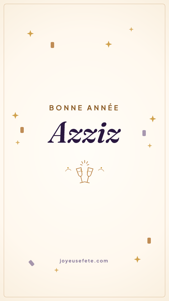 Image « Bonne année Azziz » au format story