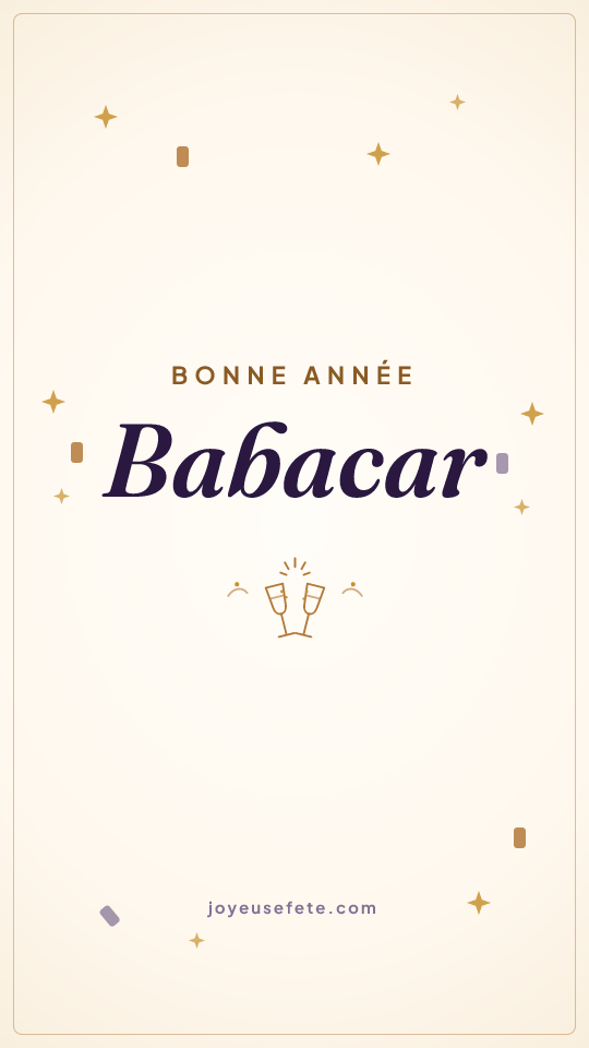Image « Bonne année Babacar » au format story