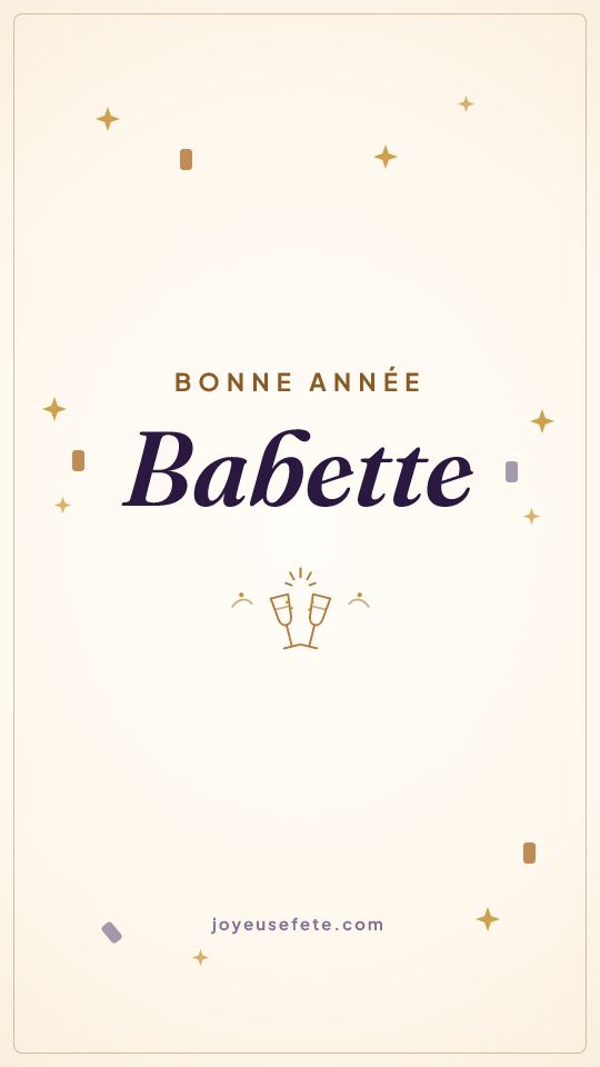 Image « Bonne année Babette » au format story