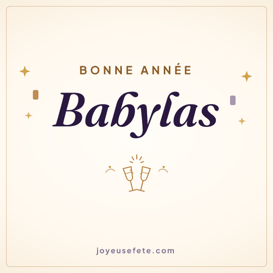 Image carrée « Bonne année Babylas » pour WhatsApp
