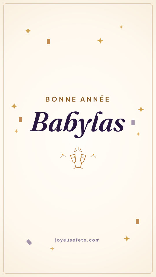 Image « Bonne année Babylas » au format story