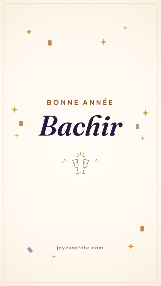 Image « Bonne année Bachir » au format story