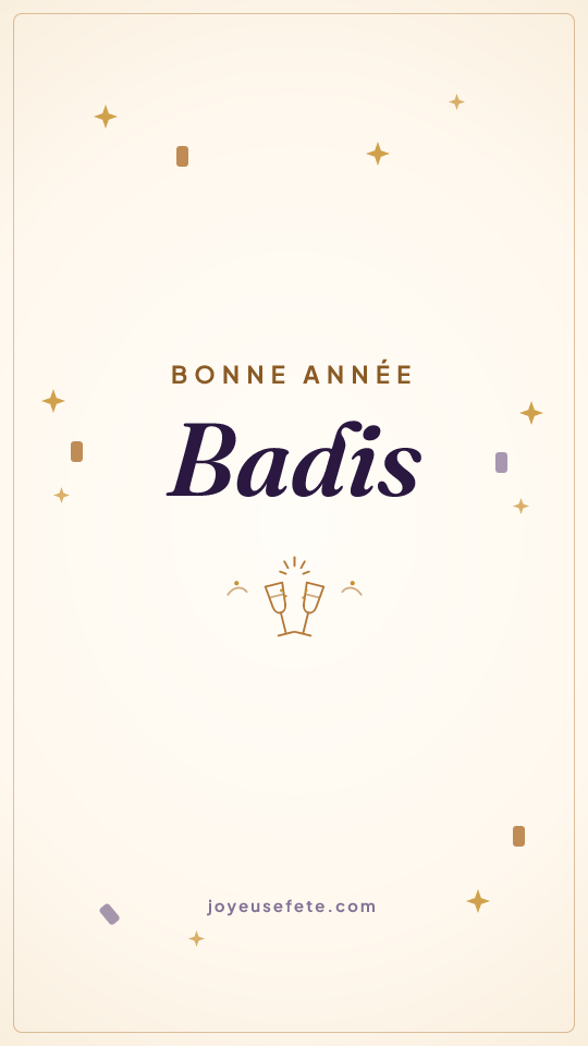 Image « Bonne année Badis » au format story