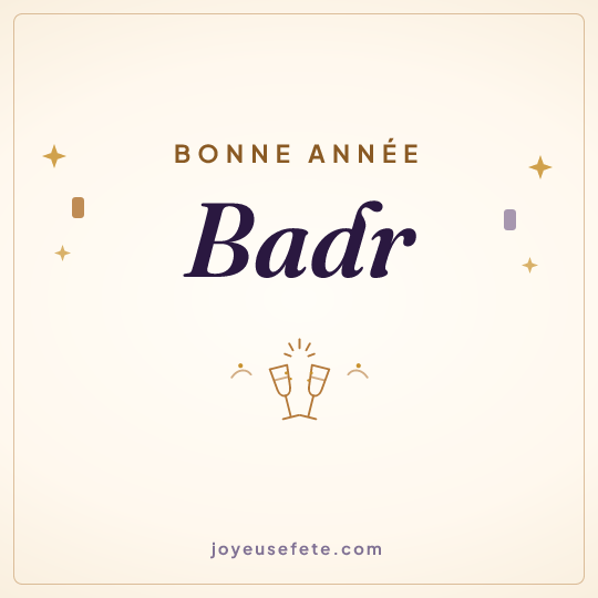 Image carrée « Bonne année Badr » pour WhatsApp