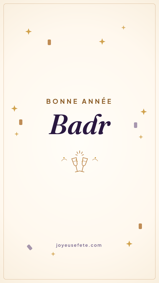 Image « Bonne année Badr » au format story