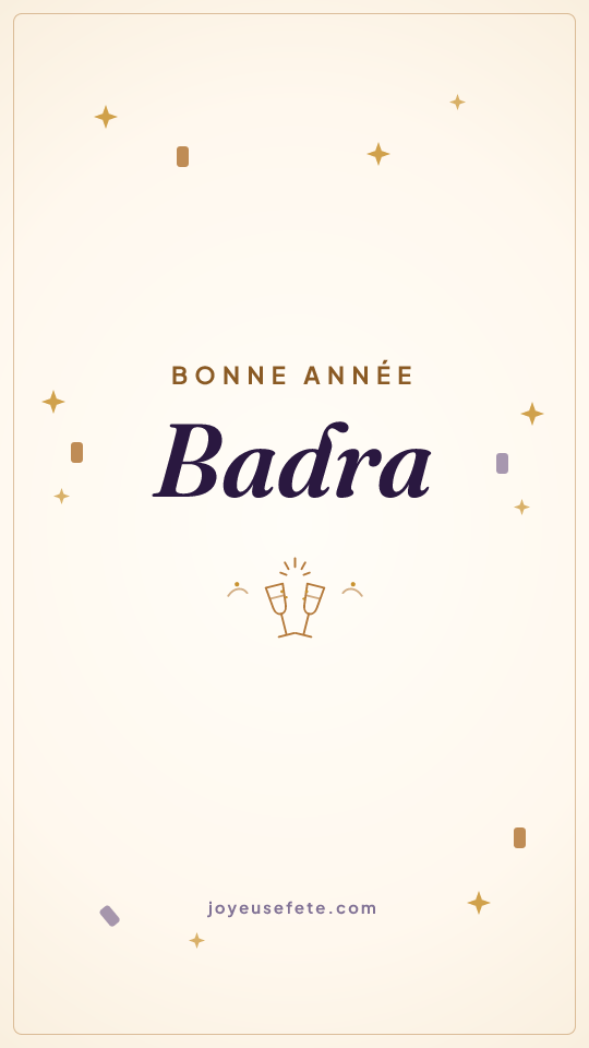 Image « Bonne année Badra » au format story