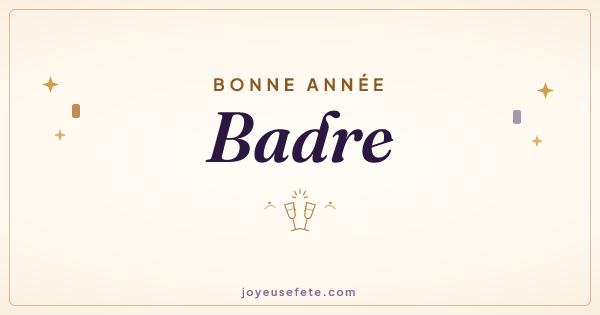 Image « Bonne année Badre » au format large