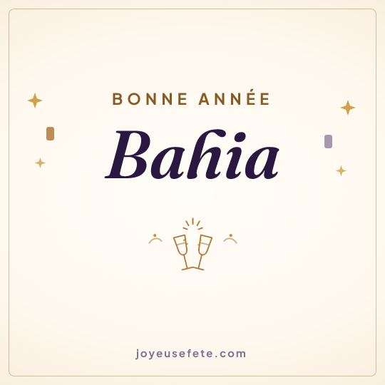 Image carrée « Bonne année Bahia » pour WhatsApp