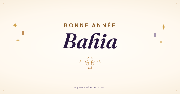 Image « Bonne année Bahia » au format large