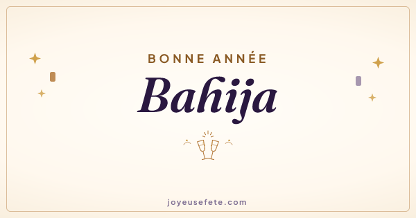 Image « Bonne année Bahija » au format large