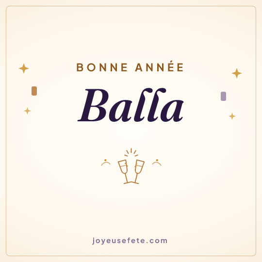 Image carrée « Bonne année Balla » pour WhatsApp
