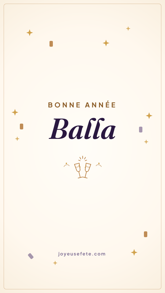 Image « Bonne année Balla » au format story
