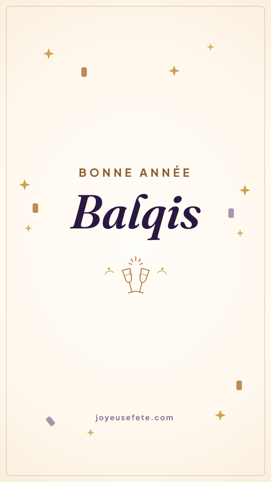 Image « Bonne année Balqis » au format story