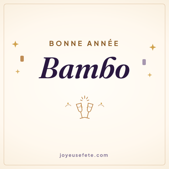 Image carrée « Bonne année Bambo » pour WhatsApp