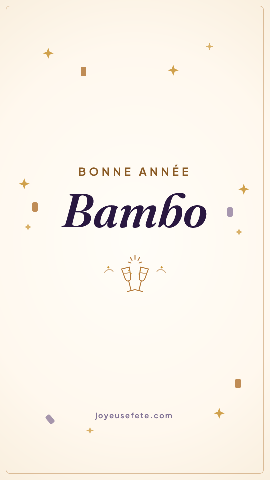 Image « Bonne année Bambo » au format story