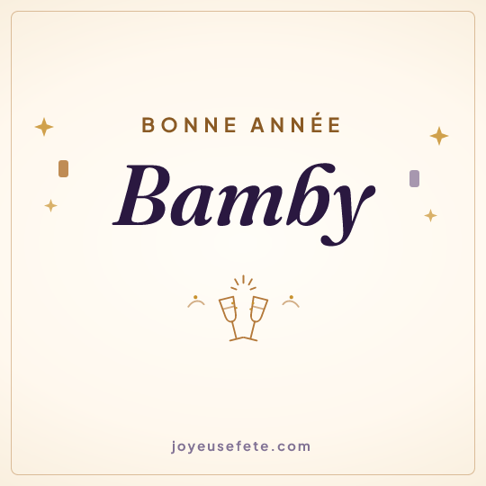 Image carrée « Bonne année Bamby » pour WhatsApp