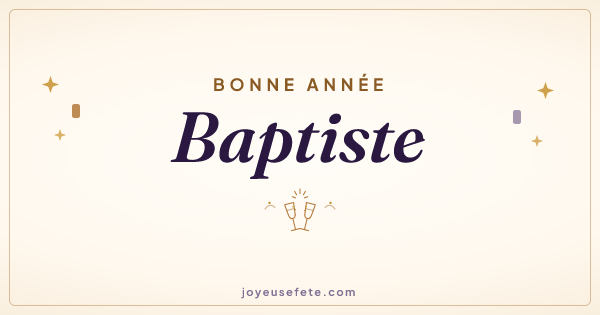 Image « Bonne année Baptiste » au format large