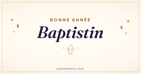 Image « Bonne année Baptistin » au format large