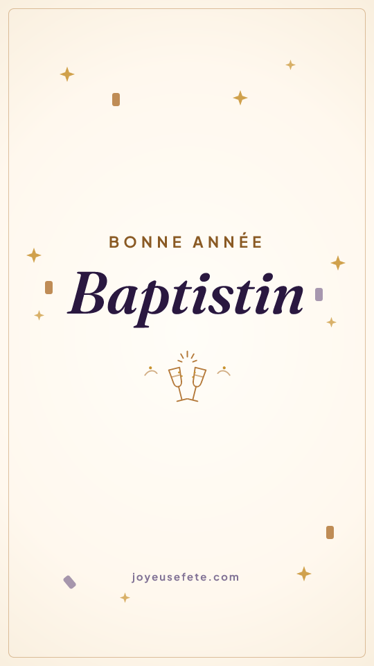 Image « Bonne année Baptistin » au format story
