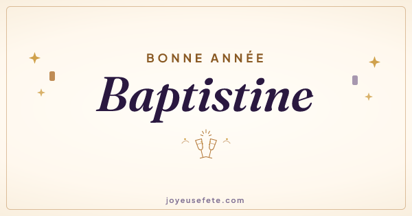 Image « Bonne année Baptistine » au format large