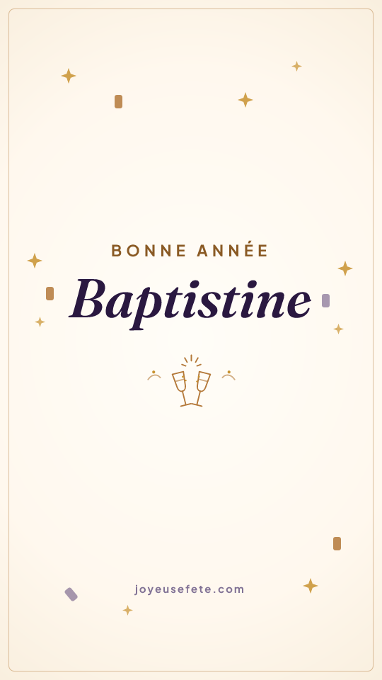 Image « Bonne année Baptistine » au format story