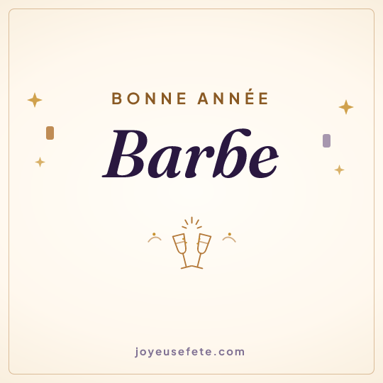 Image carrée « Bonne année Barbe » pour WhatsApp