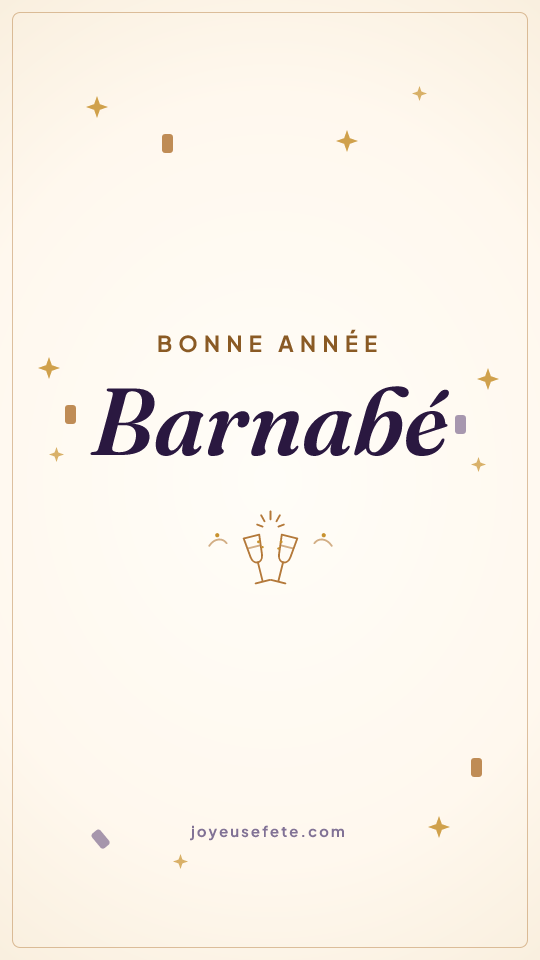 Image « Bonne année Barnabé » au format story