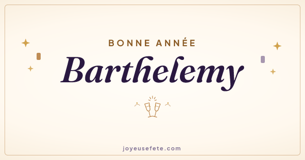 Image « Bonne année Barthelemy » au format large