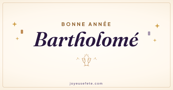 Image « Bonne année Bartholomé » au format large