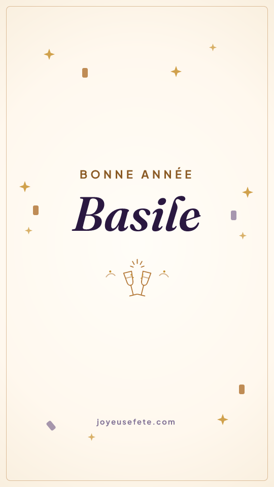 Image « Bonne année Basile » au format story