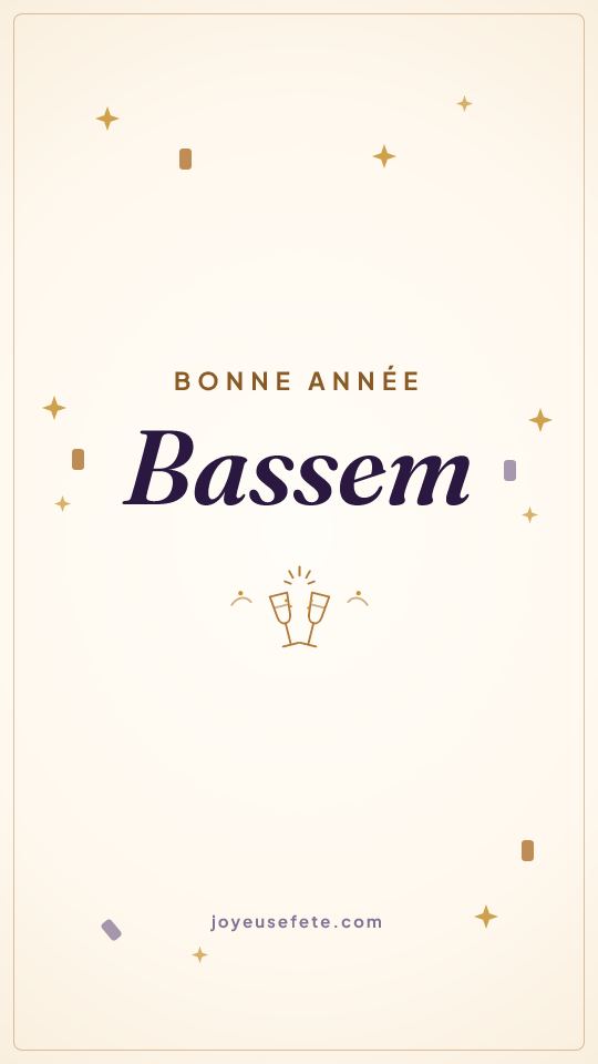 Image « Bonne année Bassem » au format story
